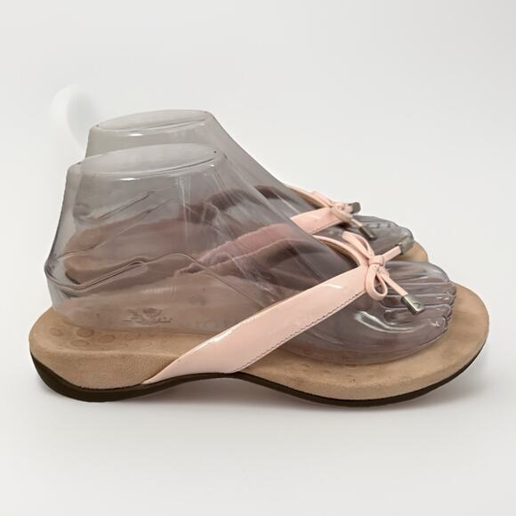Vionic Womens Bella Flip-Flop Pink Bow Orthotic Thong Sandal Comfort 7.5 - Picture 1 of 10